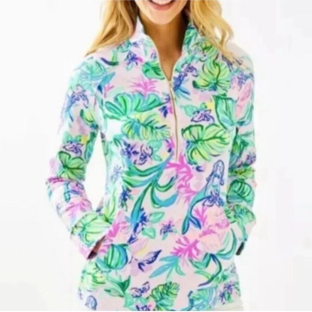 Lily Pulitzer “Mermaid in the Shade” Pop-Over Half Zip